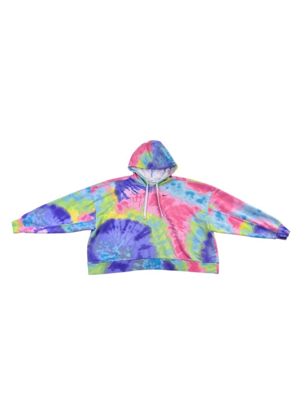 Nike Womens Multicolor Tie Dye Oversized Hoodie With Pockets Size XXL - Picture 2 of 10